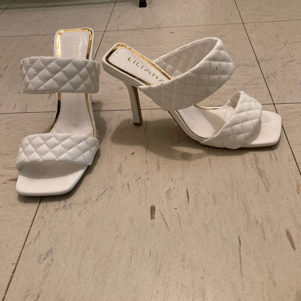 White Mule Sandals